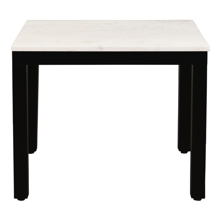 Moe’s Parson Side Table White Marble
