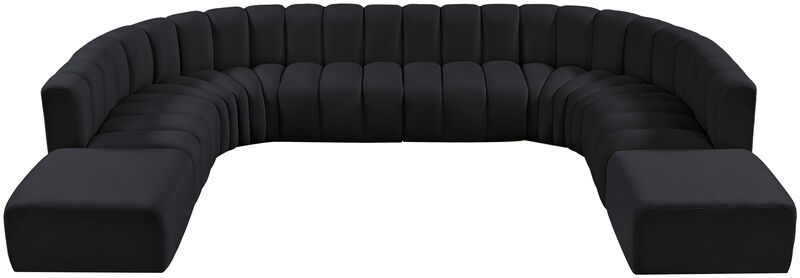 Meridian Furniture Arc Black Velvet Modular Sofa image number 3