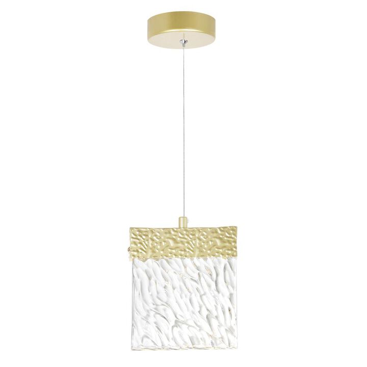 CWI Lighting Carolina LED Pendant With Gold Leaf Finish