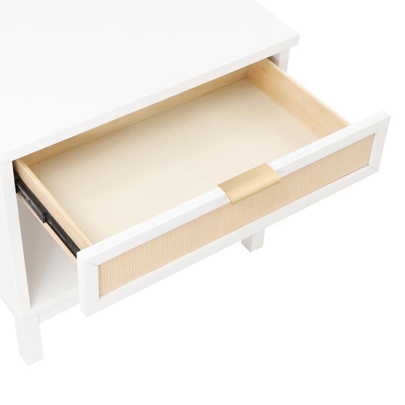 Comfort Pointe Bayport Cane 1 Drawer Nightstand