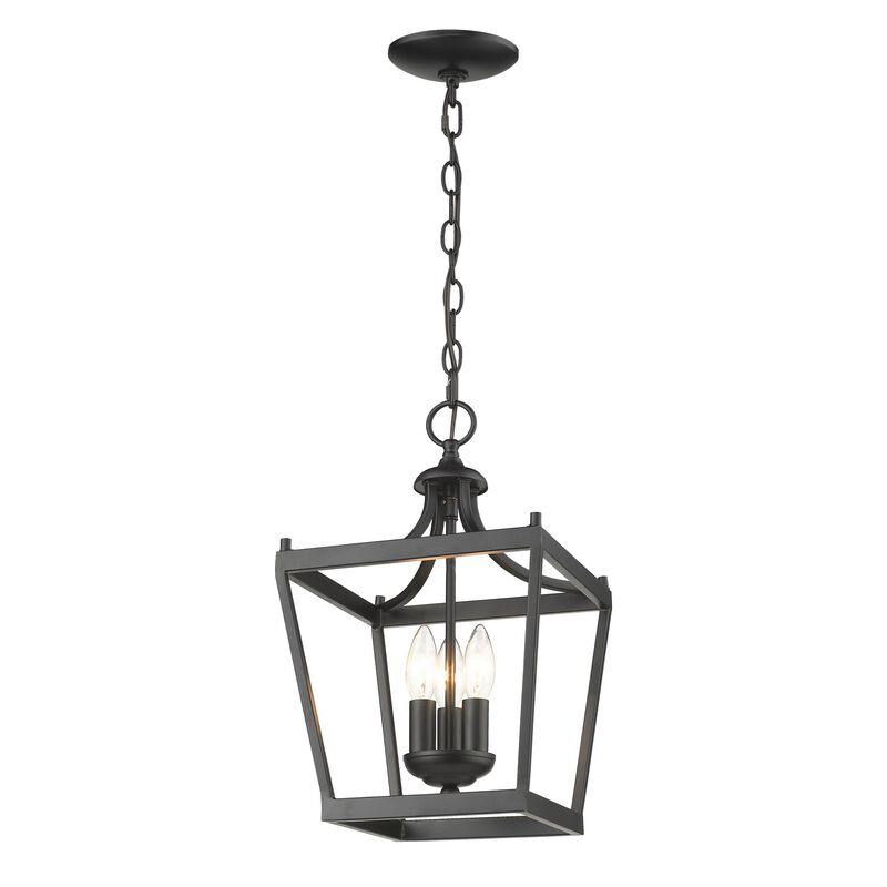 Hivvago Vintage Black Metal Tapered Hanging Light