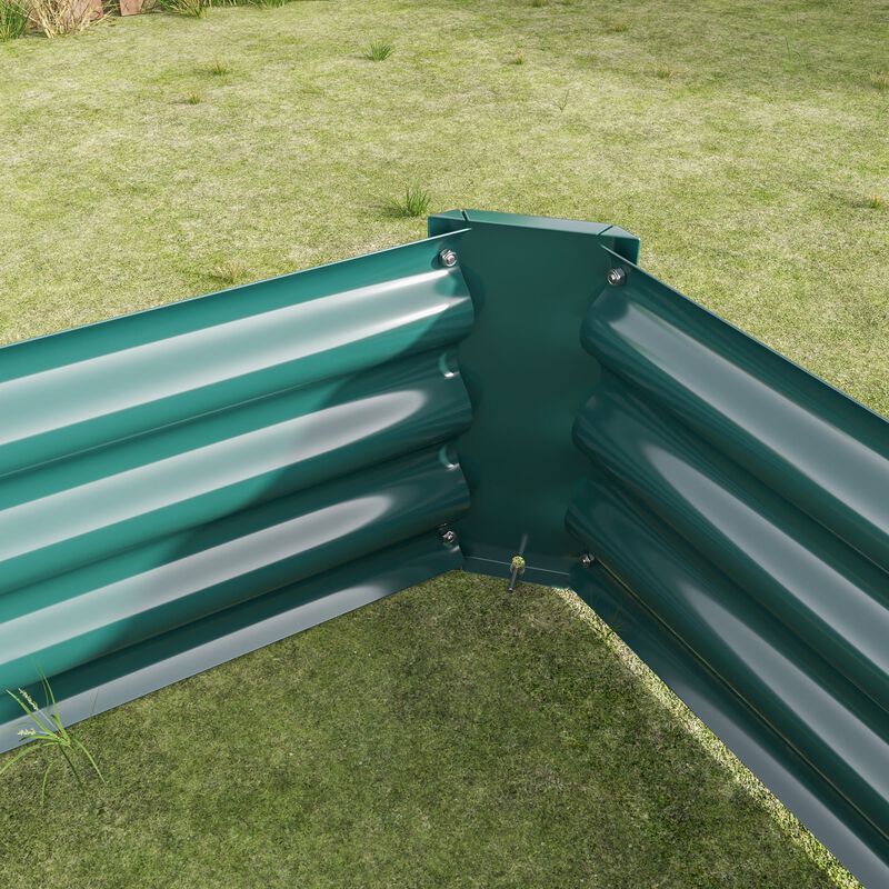 Clihome Metal Raised Garden Bed Rectangle Raised Planter for Flowers Plants image number 4