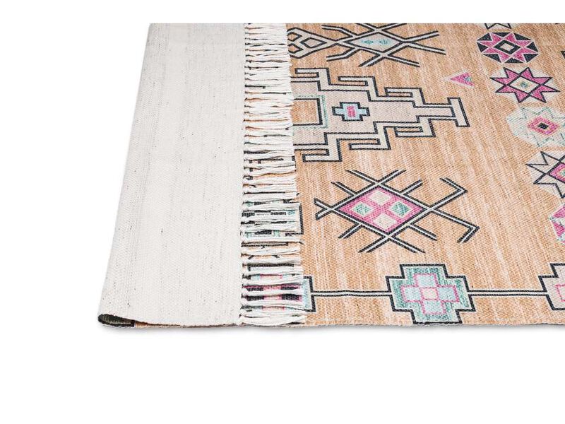 Zelda Cream Multi-Colour Abstract Tribal PET Rug image number 10