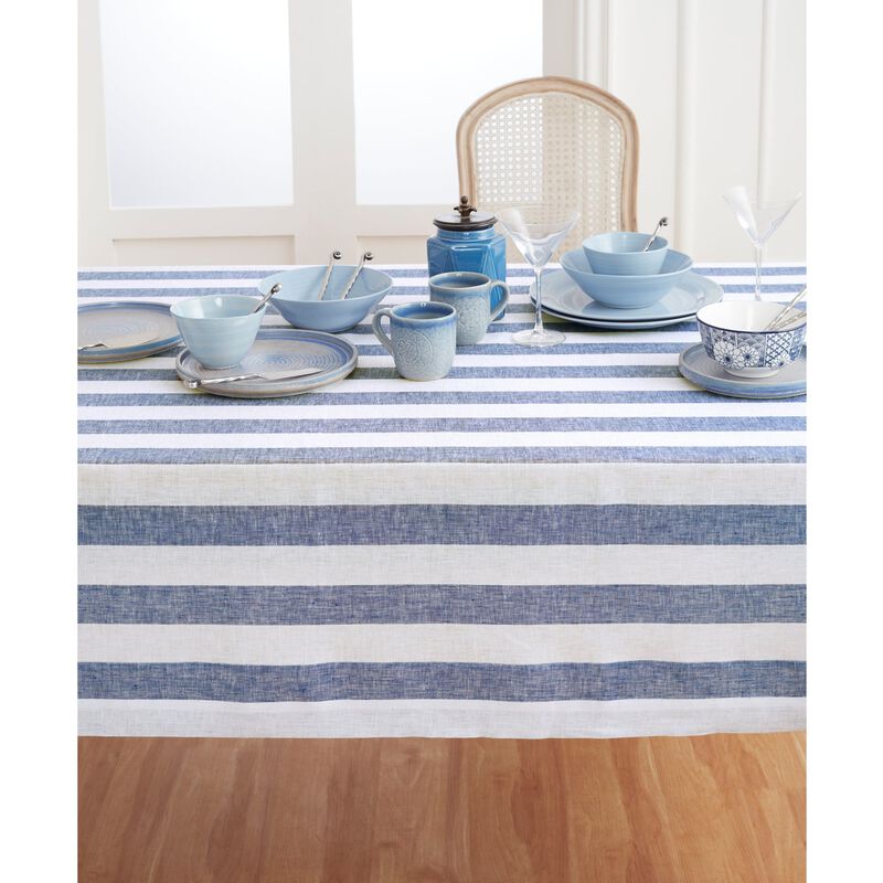 Linen Tablecloth - Cabana Stripe