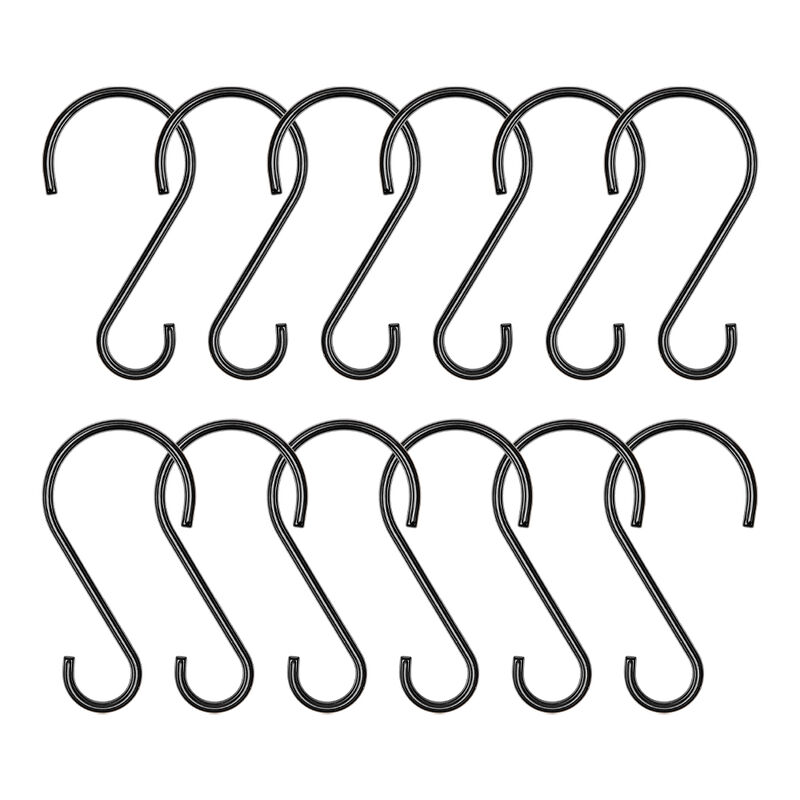 Zinc Shower Curtain Hooks, Set of 12 image number 3