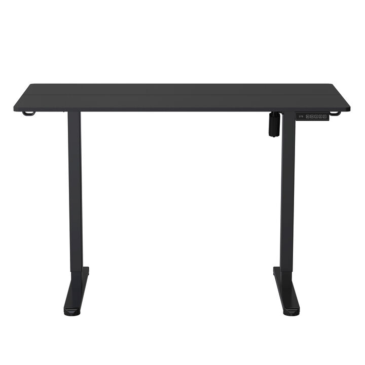 HomeRoots Adjustable Black Wood and Steel Standing Desk