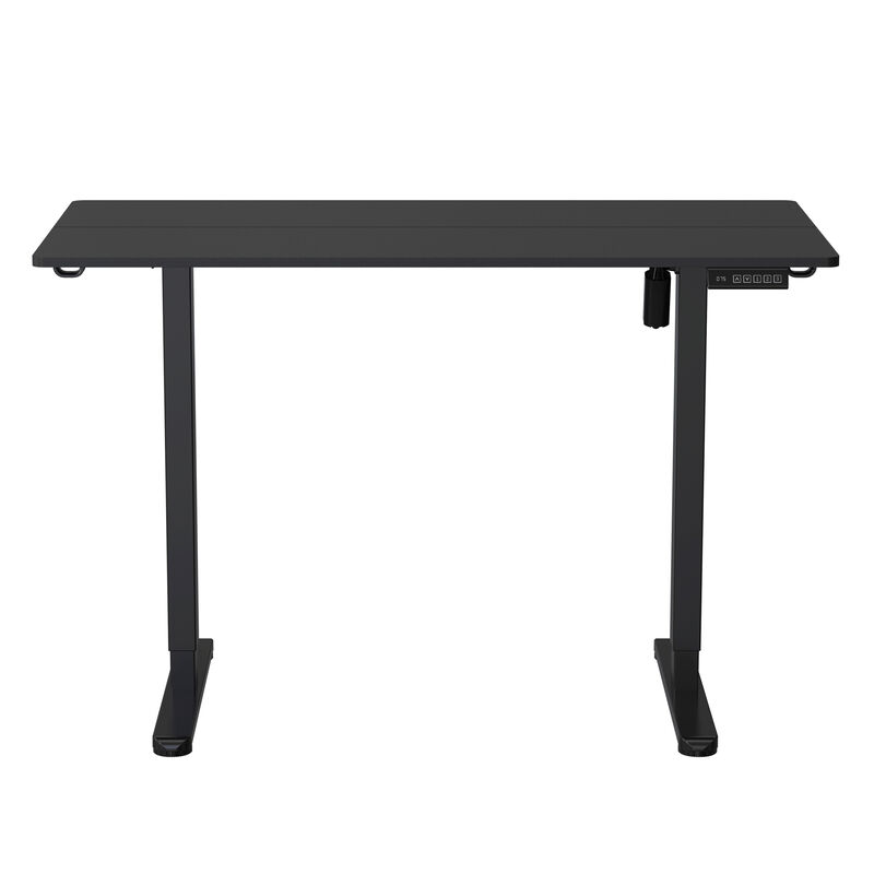 HomeRoots Adjustable Black Wood and Steel Standing Desk image number 0