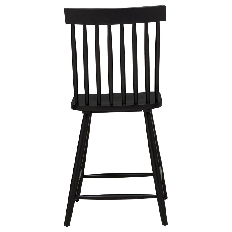 Andy Counter Height Chair Set of 2, Windsor Spindle Back, Wood image number 6