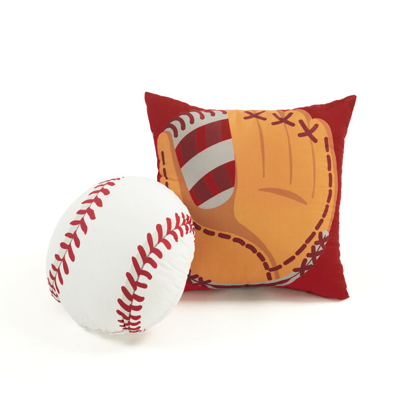 Baseball Game Reversible Oversized Kids Quilt 4Pc Set