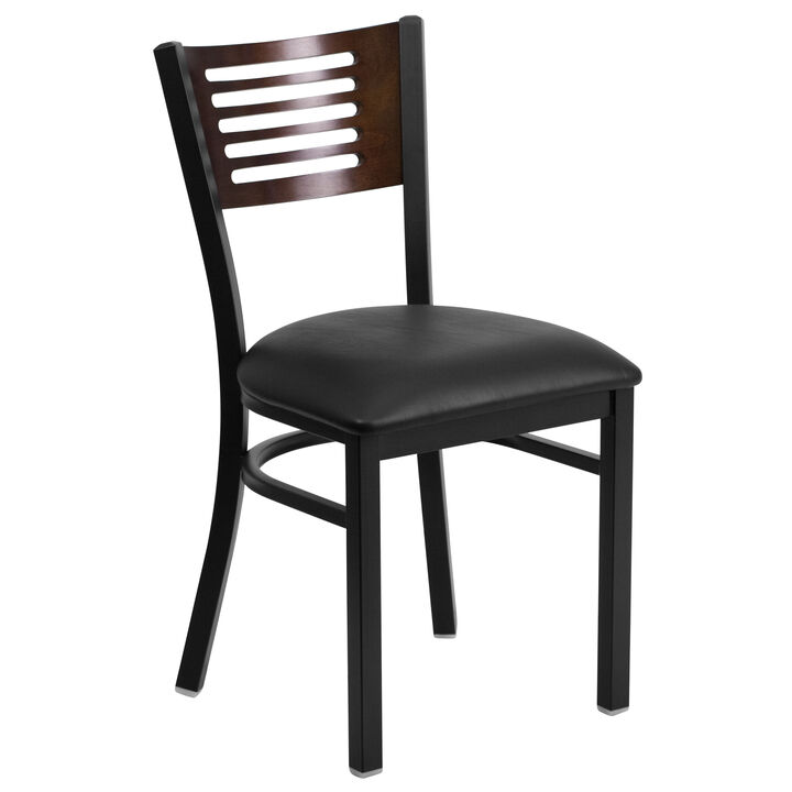 Bk/Mah Slat Chair- Seat