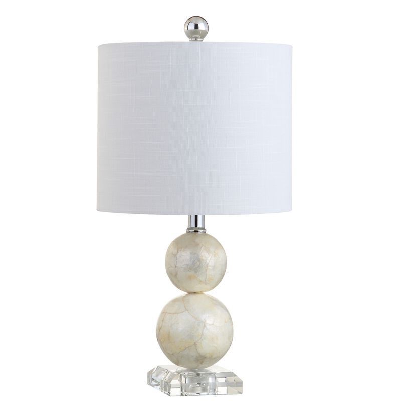 Bailey 19" Seashell LED Table Lamp, Ivory image number 8