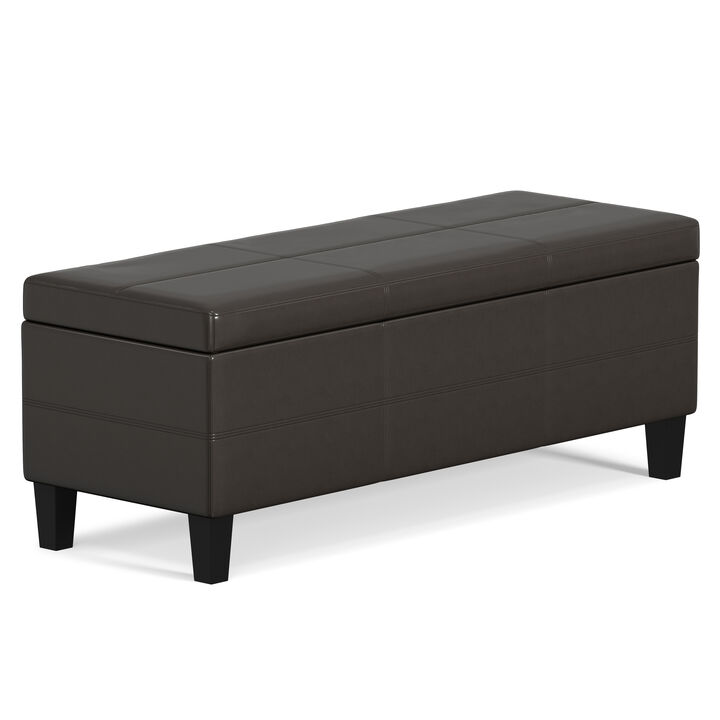 Simpli Home Afton Storage Ottoman Bench