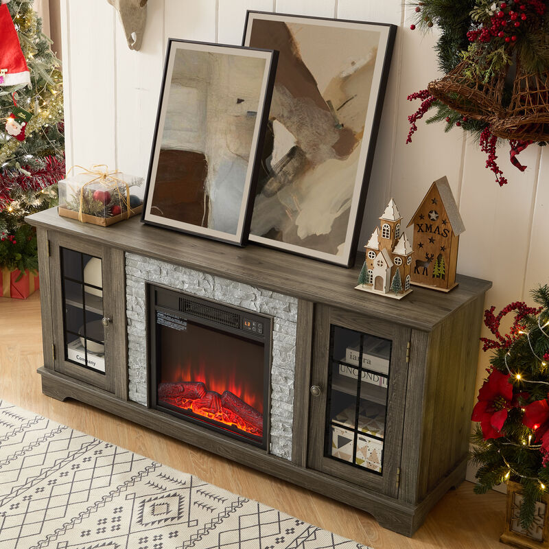 Slukun Electric Fireplace TV Stand image number 1