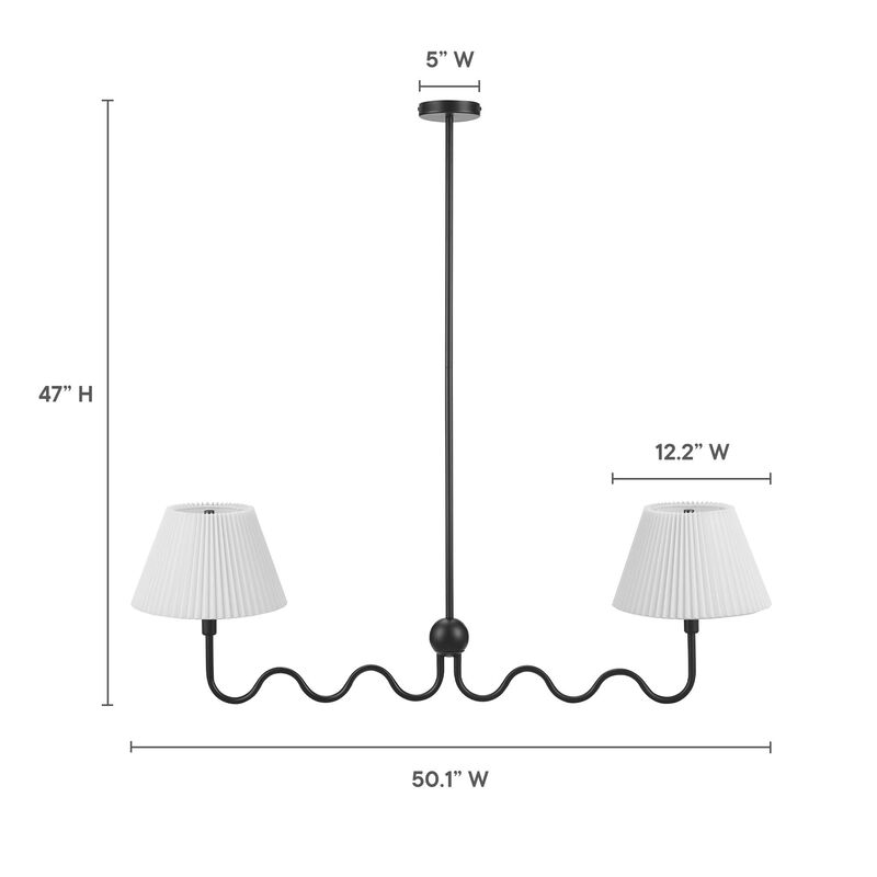 Wave Squiggle 2-Arm Pendant Light image number 4