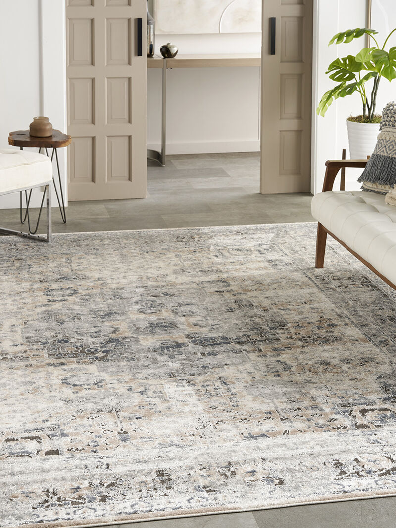 Quarry QUA07 Gray/Ivory 8'10" x 11'10" Rug image number 6