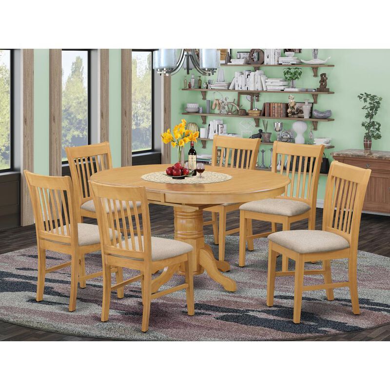 7 Pc Table and chair set - Dinette Table and 6 Dining Chairs