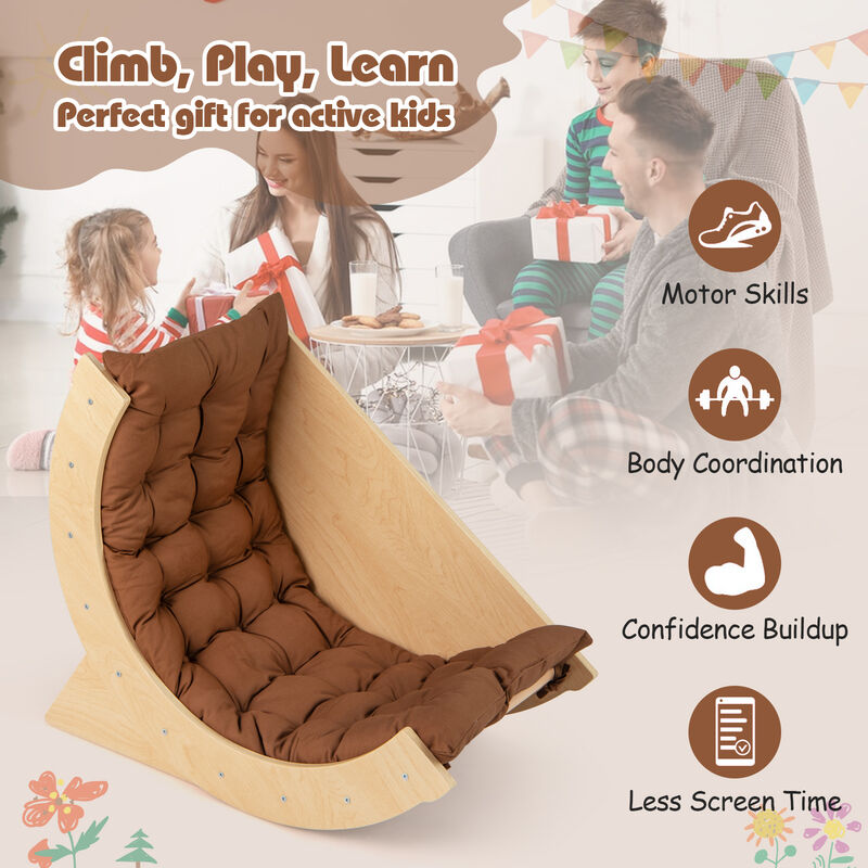 Kids Climbing Arch with Cushion &ndash; Montessori Climber/Rocker for Toddlers image number 8