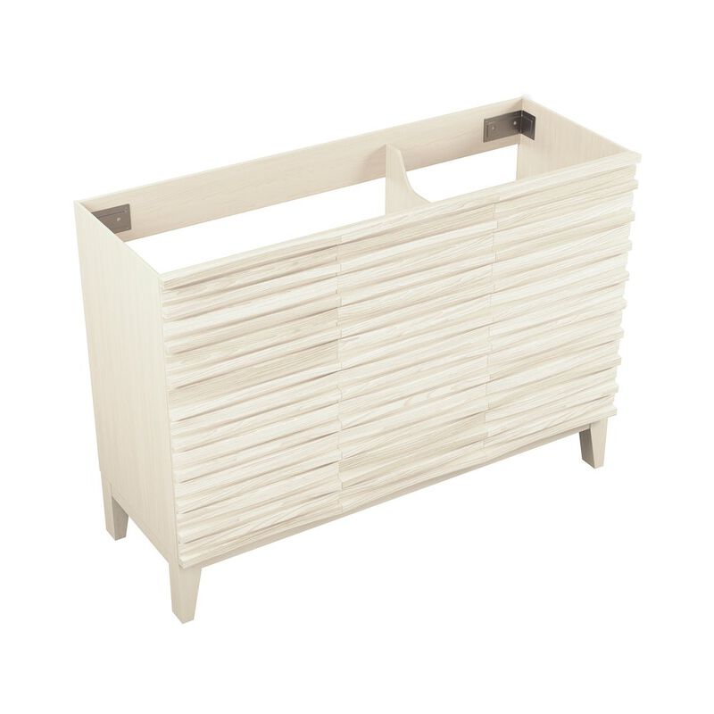 Cascade 48" Freestanding Bathroom Vanity Cabinet without Top in White Oak image number 2