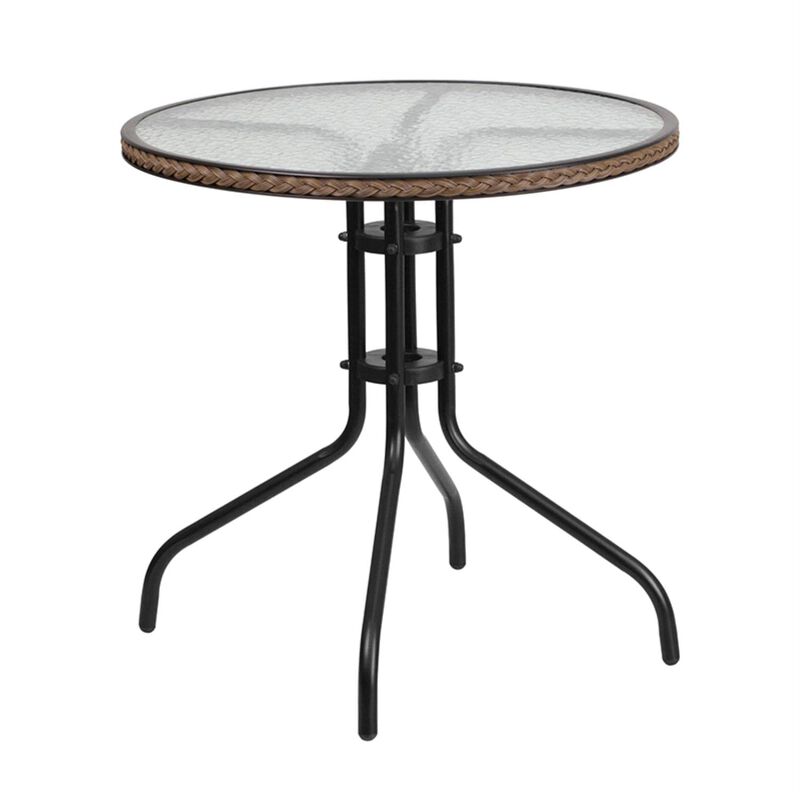 28RD Black Table Set w/Rattan image number 2