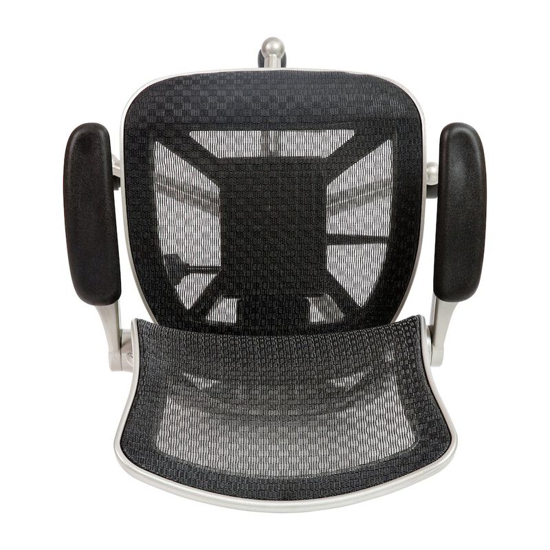 Flash Furniture Mid-Back Black Mesh Executive Swivel Office Chair with Melrose Gold Frame image number 8