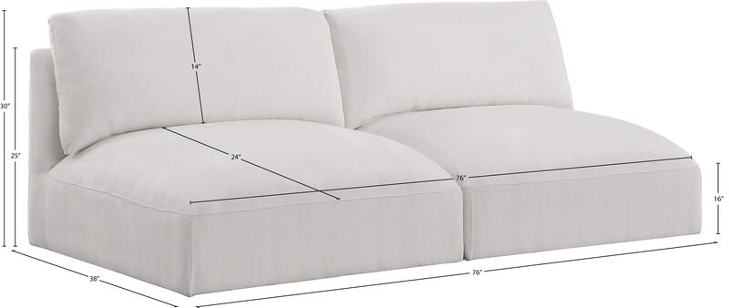 Meridian Furniture Ease Cream Polyester Fabric Modular Sofa image number 6