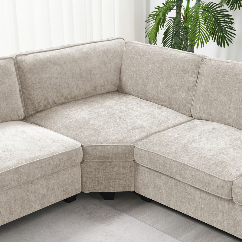 Zurkif Chenille  U-Shaped Sectional Sofa image number 7