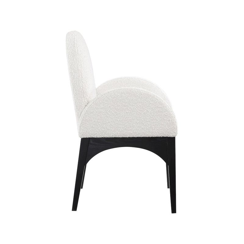 Meridian Furniture Waldorf Cream Boucle Fabric Dining Chair