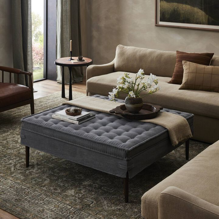 Cole 48" Broadway Denim Ottoman