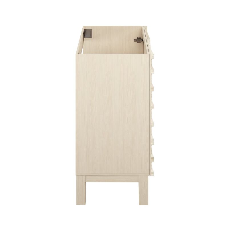 Cascade 30" Freestanding Bathroom Vanity Cabinet without Top in White Oak image number 4