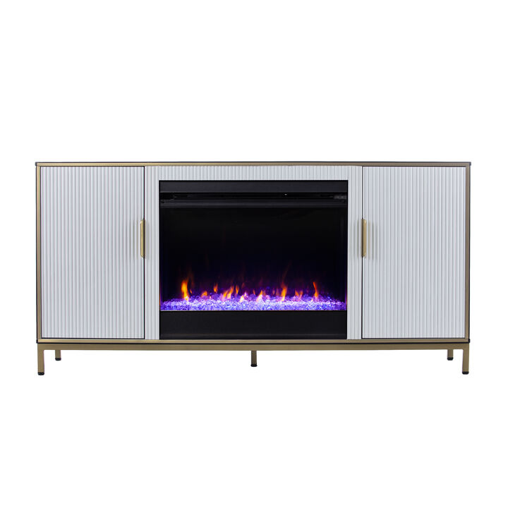 Clif Color Changing Fireplace Console
