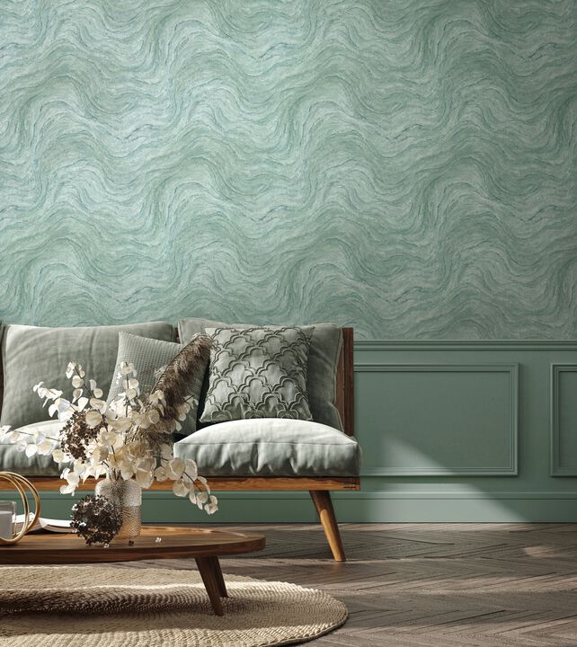 The Bricks And More Marble optic Green Wallpaper 45759