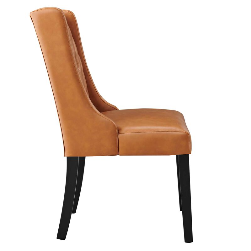 Baronet Button Tufted Vegan Leather Dining Chair image number 3