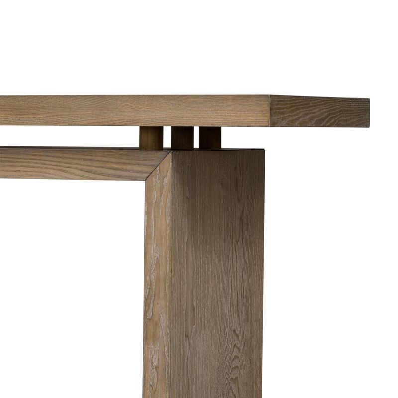 Uniquely Designed Ash Veneer Console Table, Modern Simple Style, Featuring Clever Tabletop Design, for Entryway, Hallway, Living Room, Foyer image number 3