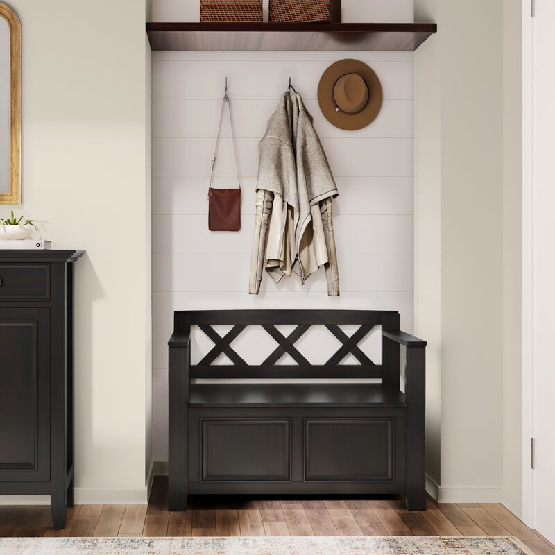 Simpli Home Amherst Small Entryway Storage Bench image number 1