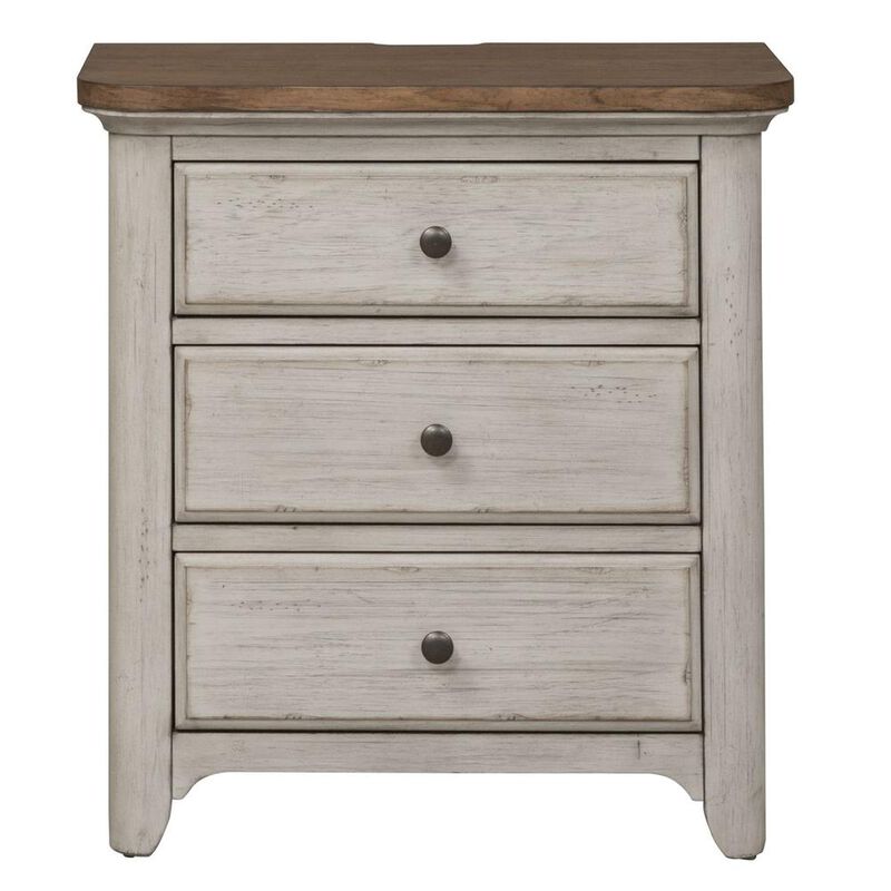 Liberty Furniture 3 Drawer Night Stand w/ Charging Station image number 0