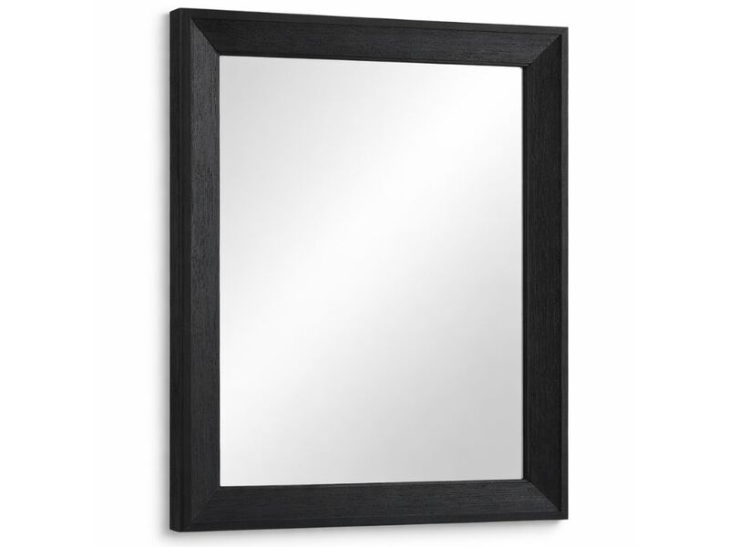 Black Rectangle Wood Framed Wall Mirror for Bedroom Bathroom image number 0