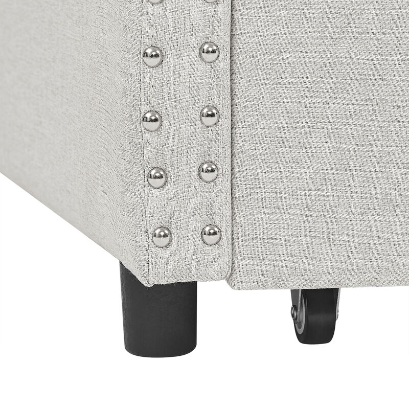 Nadcun Linen Upholstered 2 Storage Drawers Daybed image number 5