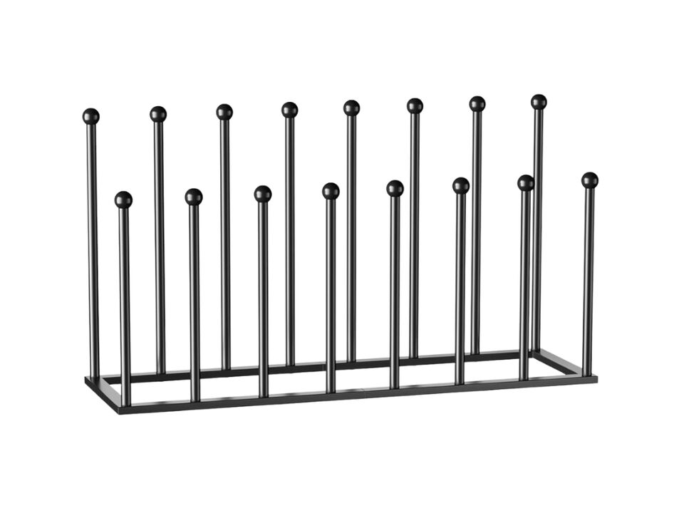 Entryway Metal Shoe Organizer Closet Storage Black Standing