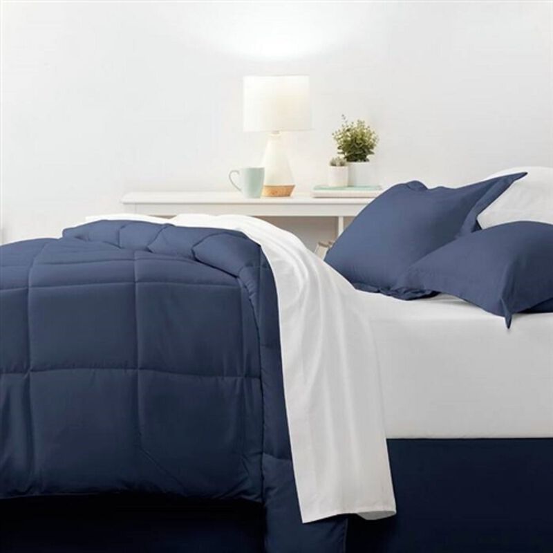 6-Piece Bed-in-a-Bag Comforter Set &ndash; Microfiber Reversible with Baffle-Box Stitch for Cozy Sleep
