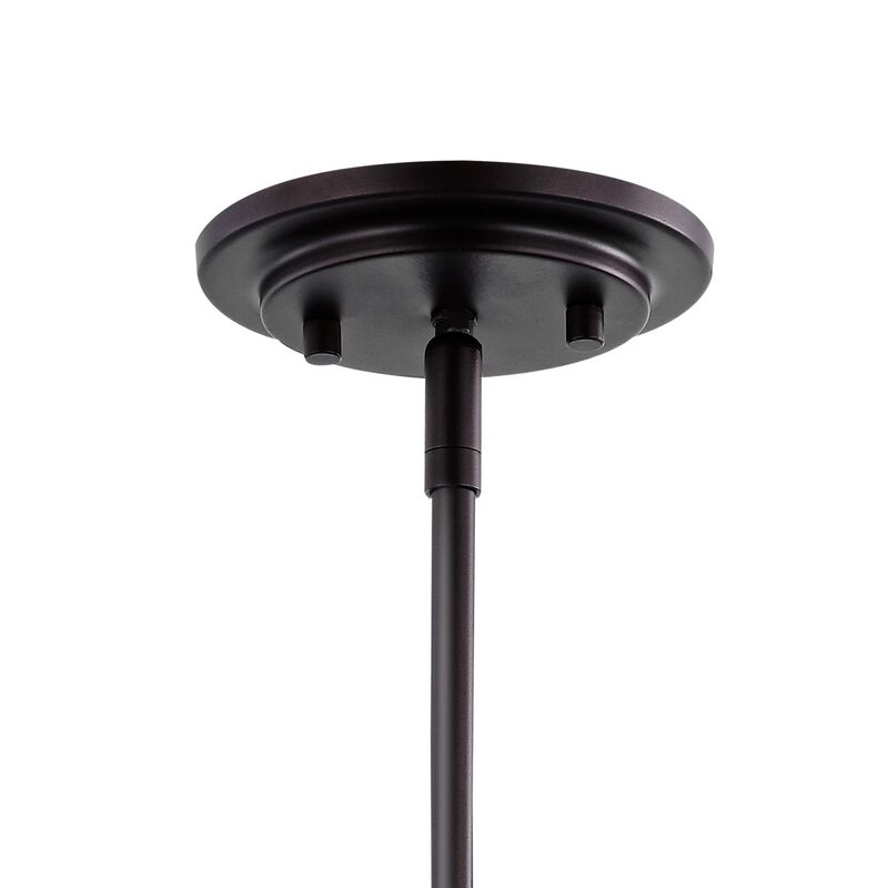 Schoolhouse 1-Light Bohemian Farmhouse Iron/Glass LED Pendant