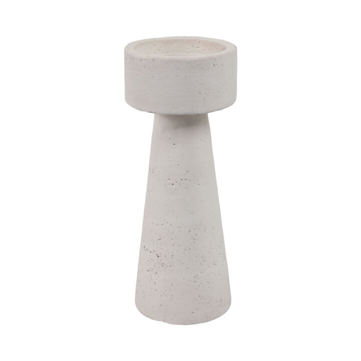 10x4" Taper & Pillar Holder, White
