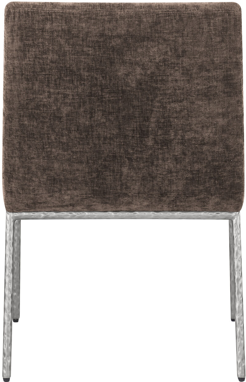 Meridian Furniture Reeves Brown Chenille Fabric Dining Chair, Set of 2