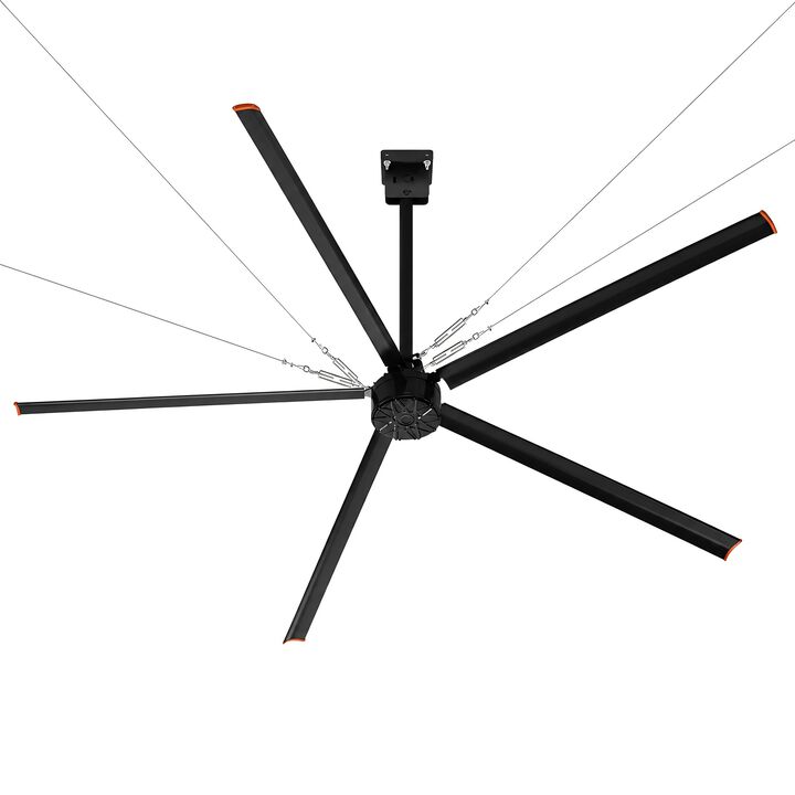 Breezary 144 Inch Large Industrial Ceiling Fan, 5 Aluminum Blades,Big Airflow Ceiling Fan 120V High Power