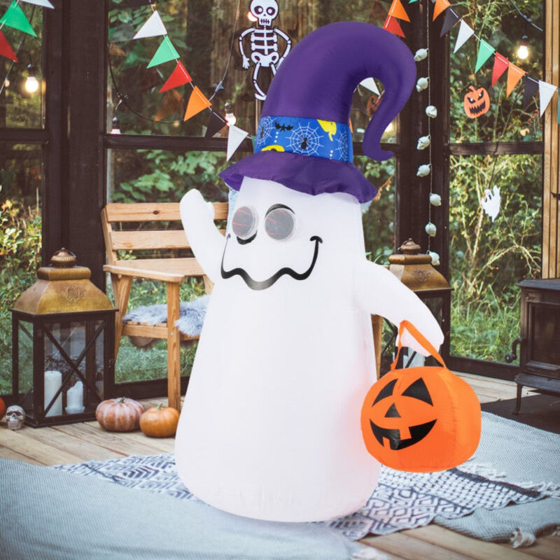 6ft Glowing Ghost Halloween Inflatable Decor with Infinity LED Eyes image number 3
