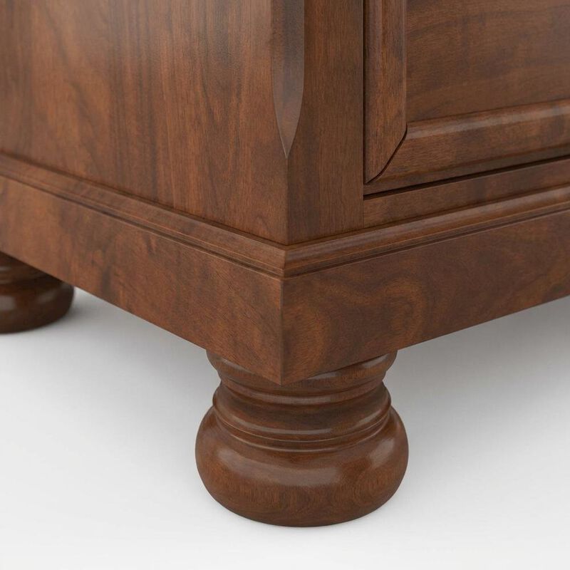 Cherry Nightstand with Storage Drawer and Smooth Finish image number 4