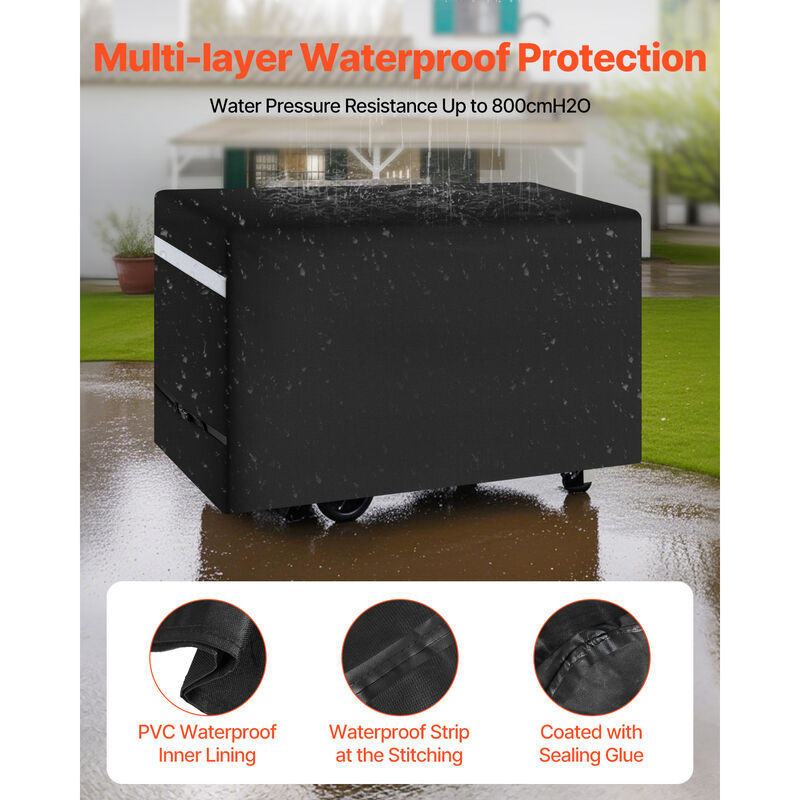 VEVOR Grill Cover, 59 inch BBQ Covers for Outdoor Grills, Waterproof, Fade Resistant, Weather Resistant Heavy Duty 600D Polyester, Easy On/Off, with Secure Buckles, Black
