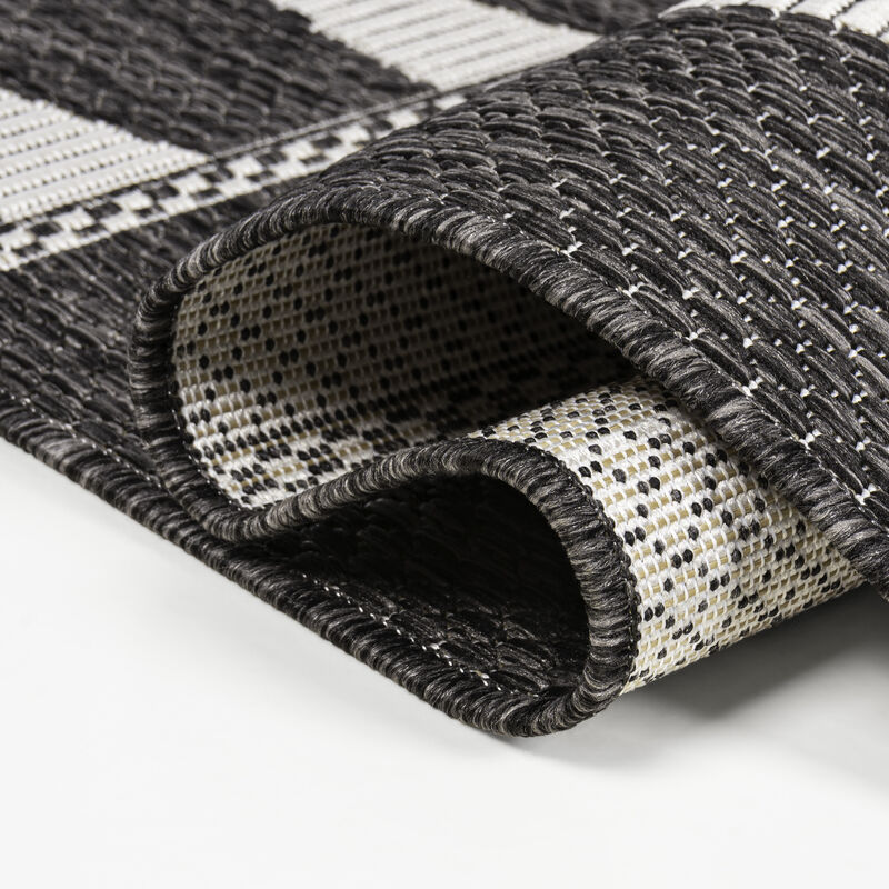 Odette Modern Geometric Abstract Two-Tone Indoor/Outdoor Area Rug