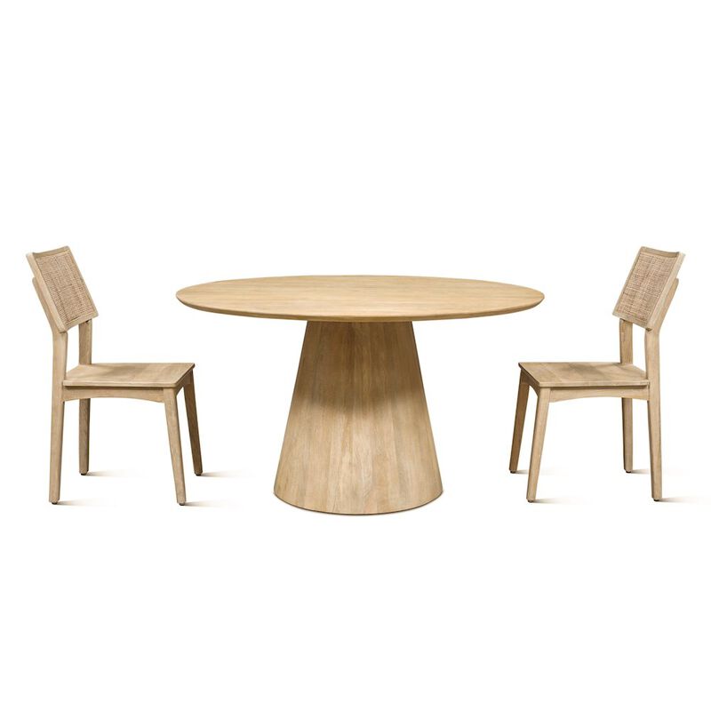 World Interiors Calabasas 54" Dining Table in White image number 2