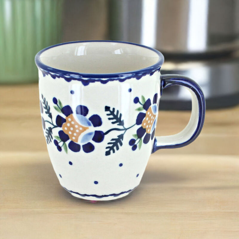Blue Rose Polish Pottery Festive Fir Coffee Mug