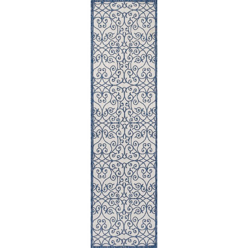 Madrid Vintage Filigree Textured Weave Indoor/Outdoor Area Rug